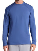 GAM243TL09015 Gaiam Men's Long Sleeve Crewneck Top Standard, True Navy L - Brand New