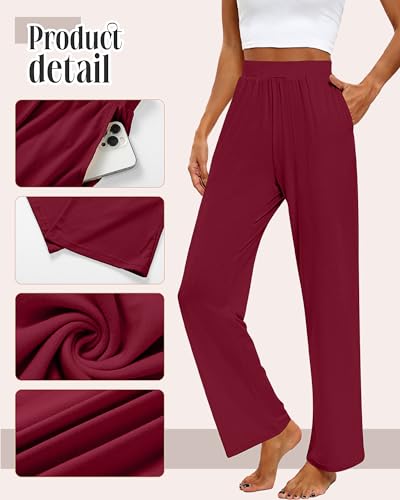 HUUKEAY 3 Pack Women's Lounge Pants Cozy Wide Leg Lounge Pants - Size XXL - Brand New