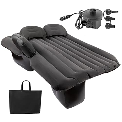 ZONETECH INFLATABLE CAR TRAVEL AIR MATTRESS BACK SEAT - GRAY - Like New