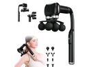 GENERIC 2-IN-1 6 HEAD MASSAGE GUN WITH EXTENSION HANDLE, 12MM - BLACK - Like New