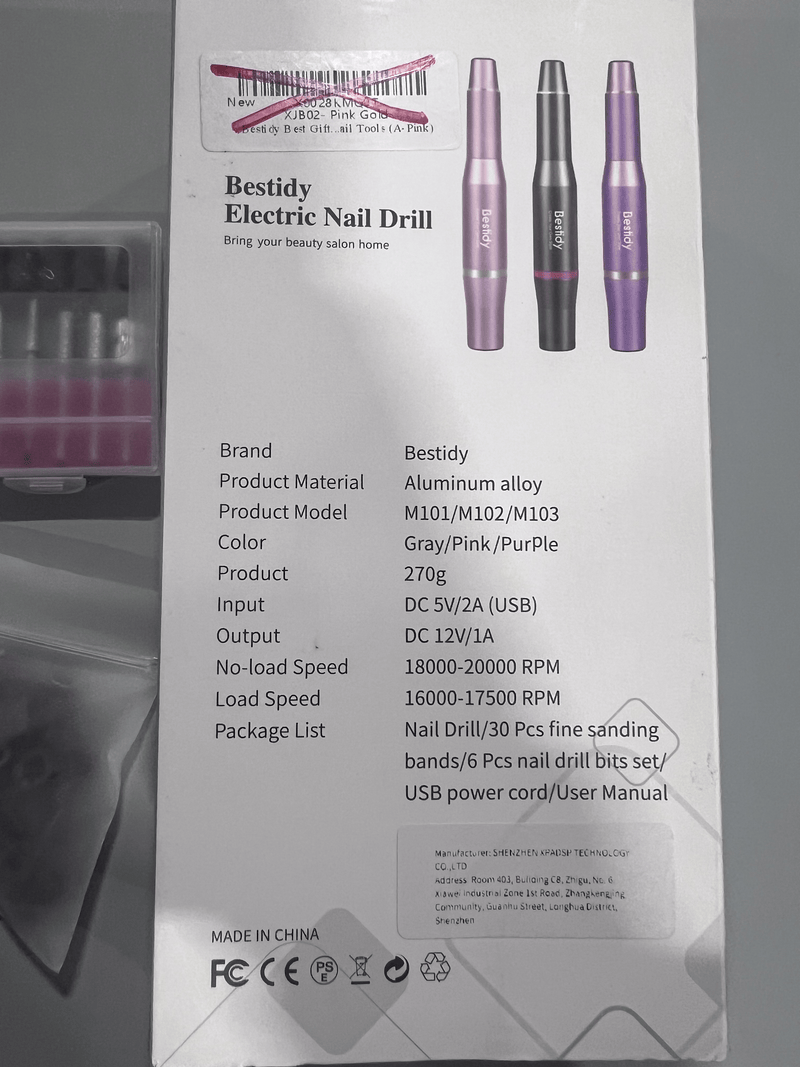 BESTIDY ELECTRIC NAIL DRILL KIT - PINK - Like New