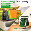 INNOPOWER 20000MAH SOLAR POWER CAMPING FAN WITH LED LANTERN CKFAN-001 - GREEN - Like New