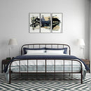 DHP LAFAYETTE METAL KING SIZE BED WITH RUSTIC  CURVED HEADBOARD 4332349 - BRONZE - Like New