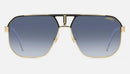 CARRERA 1062/S SERIES SUNGLASSES POLARIZED LENSES, 62-14-145 - MATTE BLACK/GOLD - Like New