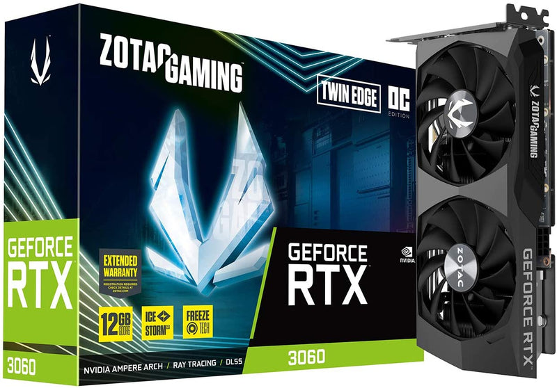 ZOTAC Gaming GeForce RTX 3060 Twin Edge OC 12GB Graphics Card ZT-A30600H-10M Like New