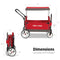 RADIO FLYER CONVERTIBLE STROLL N WAGON WITH PULL & PUSH HANDLE RED/BLACK - Like New