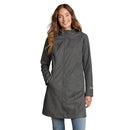 7346 EDDIE BAUER GIRL ON THE GO TRENCHCOAT WOMEN DARK CHARCOAL HEATHER 3XL - Like New