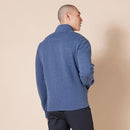 AMAZON ESSENTIALS MEN'S SWEATSHIRT MOCK NECK FLEECE ZIP UP SIZE L - BLUE HEATHER - Brand New
