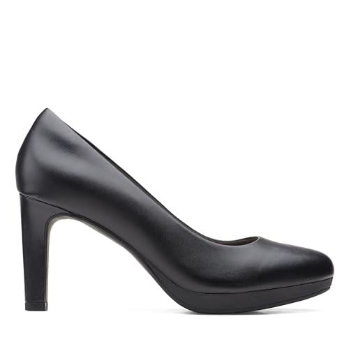CLARKS WOMEN'S AMBYR JOY PUMP - SIZE: WOMEN 7.5 - BLACK LEATHER - Scratch & Dent