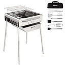 ICECO Charcoal Grill Accessories Portable BBQ Stainless Steel Folded - Silver - Brand New