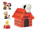 Enesco Peanuts Snoopy on Top of House Ceramic Cookie Jar 3 Salt Pepper Shaker - Brand New