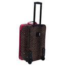 ROCKLAND UPRIGHT LUGGAGE SET 2PC UPRIGHT 20" X 13" X 7.5" F102 - PINK LEOPARD - Brand New