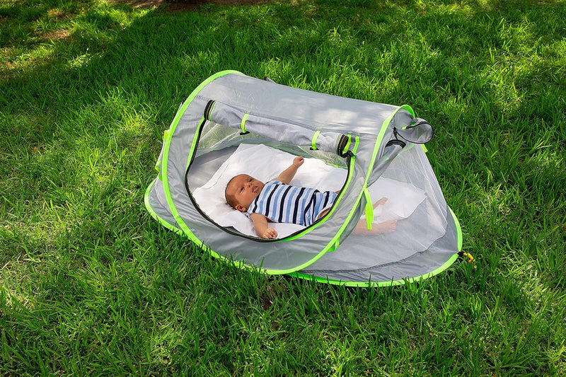 ZENTO DEALS BABY POP UP TENT - GRAY/GREEN - Like New