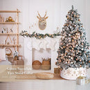 LASPERAL White Christmas Tree Collar, 30" Gold Snowflake Tree Ring - Like New