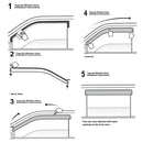 DOLKSN Outside Mount Window Visor Deflectors Rain Guards 94293 - Smoke Black - Like New