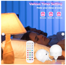 YOCHOICE 4-PACK E12 RECHARGEABLE BATTERY OPERATED LIGHT BULB WITH REMOTE - WHITE - Like New