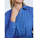 FREE ASSEMBLY COTTON EYELET MAXI SHIRTDRESS - SIZE: WOMEN 2XL - COTTAGE BLUE - Like New