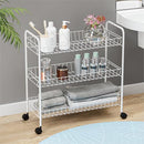 Home Zone Living Rolling Utility Cart - Black - Brand New