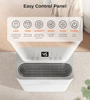 SEMKAP DEHUMIDIFIER FOR BASEMENT WITH DRAIN HOSE, 18L TANK - WHITE - Like New