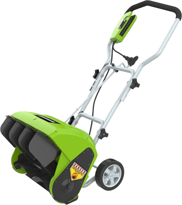 Greenworks 10 Amp 16-Inch Corded Electric Snow Blower 26022 - Green Like New