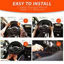 ZONETECH CAR HEATED STEERING WHEEL COVER 12V VEHICLE WARMER RAPID HEAT - BLACK - Like New