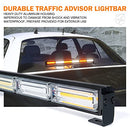 Xprite 18" COB LED Emergency Traffic Advisor Strobe Light Bar, White & Amber - Brand New