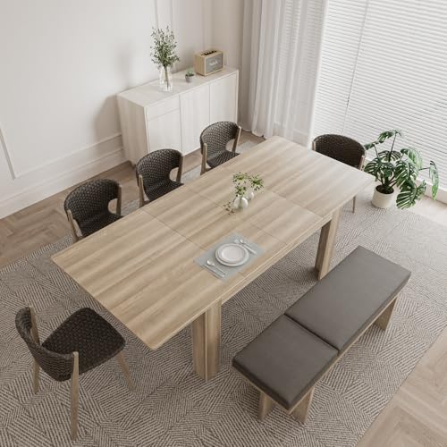 PATIOPERK EXTENDABLE DINING ROOM TABLE FOR 6-10 PERSON - - Scratch & Dent