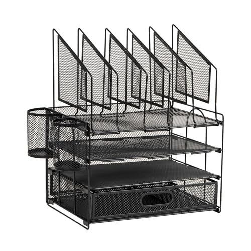 Office Depot Mesh Desk Organizer Vertical Storage Pen Holders 7700865 - Black - Like New