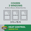 Gila Heat Control Titanium Adhesive Window Film Sun Blocking, 36"x 180", Gray - Brand New