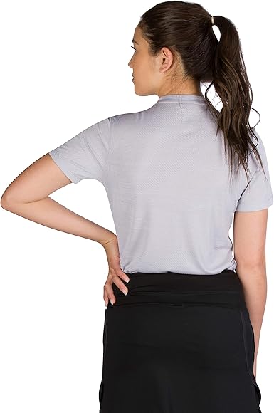 THREE SIXTY SIX WOMEN’S COLLARLESS GOLF POLO SHIRT - SIZE : S - MID TOWN GRAY - Like New