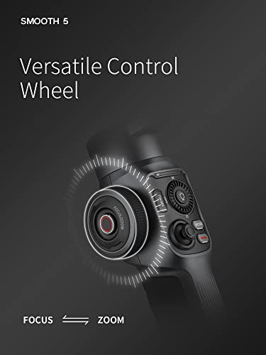 ZHIYUN SMOOTH 5 PHONE GIMBAL 3-AXIS HANDHELD SMARTPHONE STABILIZER TRIPOD BLACK - Like New