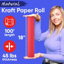 Paclord USA Made 18" x 1200" Christmas Red Kraft Paper, 45 lbs Thick B0CMMTML6B - Brand New