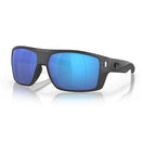 COSTA DEL MAR MENS DIEGO RECTANGULAR SUNGLASSES MATTE GREY/BLUE MIRRORED - Like New
