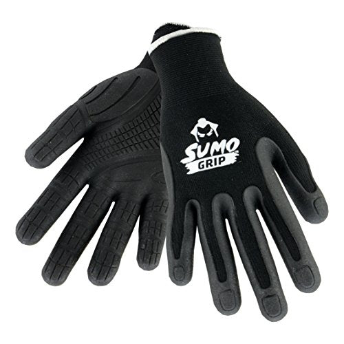 West Chester 713SUMO Sumo Grip Glove XL Elastic Knit Wrist Black 713SUMO - Black - Like New