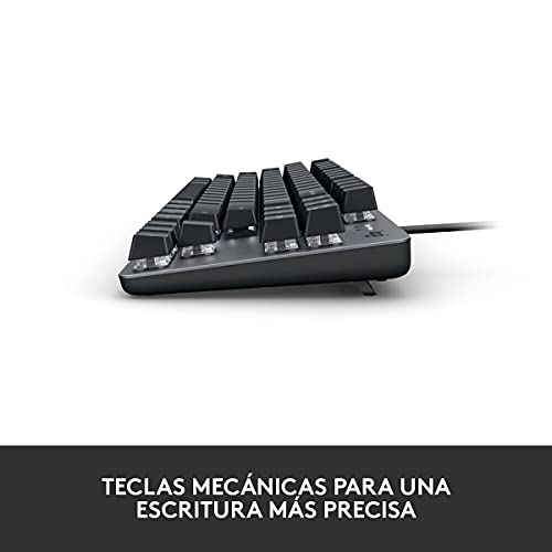 LOGITECH K835 TKL ALUMINUM MECHANICAL KEYBOARD WITH CABLE - TENKEYLESS QUIET - Like New