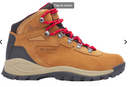COLUMBIA NEWTON RIDGE AMPED WATERPROOF HIKING BOOTS- 10W - ELK/MOUNTAIN RED - Like New