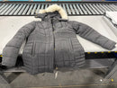 SPIRE BY GALAXY JACKET QUILTED PUFFER FAUX FUR SIZE: WOMEN LARGE - GUNMETAL - Brand New