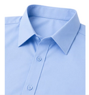 JAMES TAILOR MEN' SLIM FIT LONG SLEEVE STRETCH DRESS SHIRT SIZE: L - LIGHT BLUE - Like New