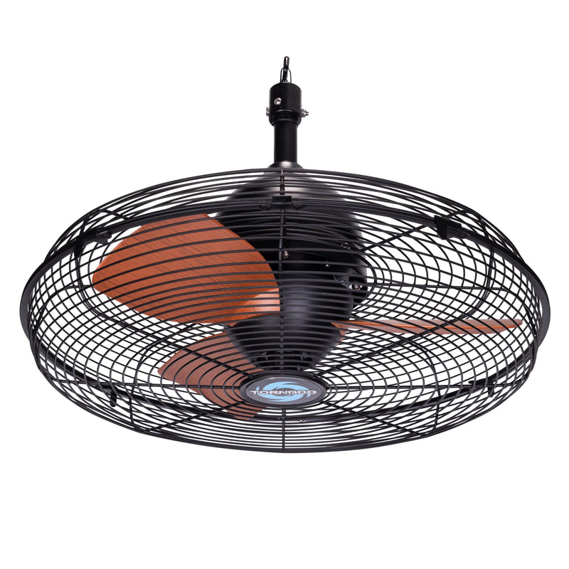 TORNADO 20-INCH OUTDOOR DOWNROD MOUNT CEILING FAN, 3 SPEEDS, HI-FAN-20CEIL-WR - Like New