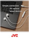JVC USB-C WIRED EARBUDS HEADPHONES, DELAY-FREE VIDEOS GAMING - HAFR17UCW - WHITE - Like New