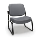 OFM Big & Tall Upholstered Armless Guest Reception Chair - Gray - Brand New