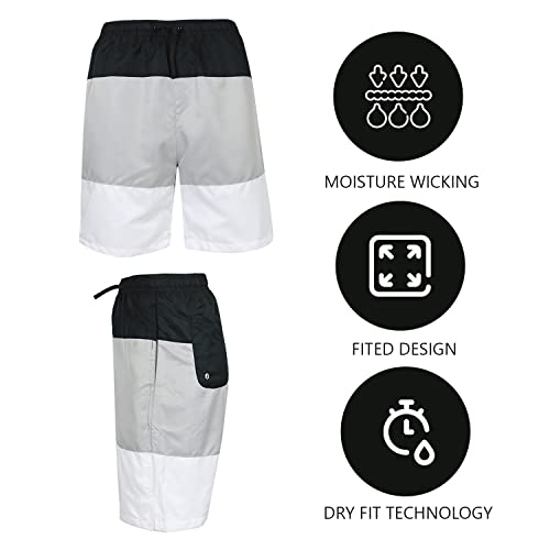 GALAXY BY HARVIC MEN MARATHON RUNNING MESH LINED SHORTS - SIZE XL - BLACK - Brand New