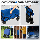 Beach Wagon Cart Collapsible with Big Wheels for Sand, Heavy Duty Foldable - Brand New