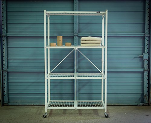 ORIGAMI 2PK R5 STORAGE RACK 4TIER HEAVYDUTY FOLDABLE WHEELS - WHITE ...