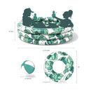 MINNIDIP BUNDLE POOL BEACH BALL RING FLOAT 125 GAL ROUND - BANANA LEAVES - Like New