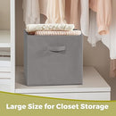 STORAGEIDEAS 11x11 Storage Bins, Set of 10 Storage Cubes, Collapsible, Grey - Like New