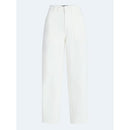 FREE ASSEMBLY CROPPED CARPENTER BARREL JEANS 27" INSEAM - SIZE 10 VANILLA CREAM - Brand New