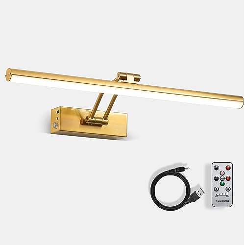 Howmzon Picture Light, 5200mAh, Battery Remote, 16"Metal, HW2300-COPPER - Brass - Like New