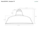 Cocoweb 10" Goodyear LED Ceiling Barn Light Galvanized Silver Adjustable Cord - Brand New