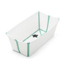 Stokke Flexi Bath Portable Baby Bathtub Heat-Sensitive Plug White Aqua - Brand New